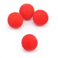 4.5Cm Plush Red Circular Magic Sponge Balls Finger Close-Up Magic Trick Props Party Favors Fun Plaything For Kids Adults Magic Show red