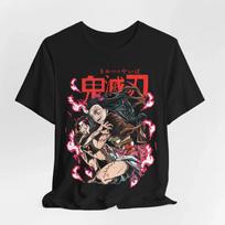 Nezuko Anime Unisex Tee, Graphic Tee, Manga Shirt for Fans, Cosplay S black