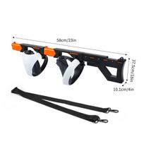 Magnetic VR Gun Stock for Playstation VR2 Handle Attachment with Shoulder Straps for Enhance FPS Gaming Experience juoda