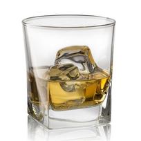 Double Old Fashioned Whiskey Glass 10 oz Heavy Base Rocks Barware Glasses for Scotch, Bourbon and Cocktail Drinks 201-300ml gray