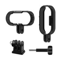 For Insta360 Go 3 Go3S Accessories Frame Shell Case + 14 Tripod Adapter Mount Long Screw Housing Protect For Insta 360 Go3 Go3S black