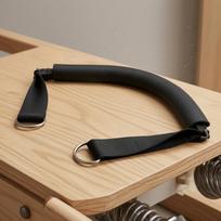 Pilates Reformer Strap Black D-Loop Loop Strap Exercise Equipment Looped Workout Gear Flexible black