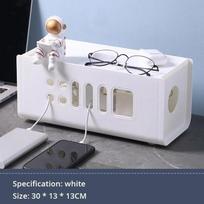 Cable Storage Box Multifunctional Power Board Wire Management Socket Wire Case Home Room Safety Network Line Storage Bin geltona