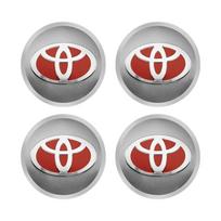 4 vnt. 56 mm automobilio ratlankių gaubteliai, emblemos lipdukai, ratlankio centrinė apdaila, lipdukas Toyota Yaris Corolla Prius Aygo RAV4 Crown Camry Auris gray