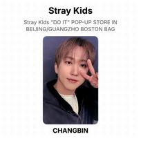 Stray Kids  DO IT  POP-UP STORE IN BEIJING/GUANGZHO BOSTON BAG Official Photocard FELIX gray