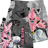 Summer New Dragon Ball Z Majin Buu Manga Style Print Quick Dry Shorts Men Anime Majin Symbol Casual Breathable Beach Shorts XL
