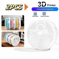 3D Printer Filament Dry Box Sealed Moisture Proof Spool Storage Container 1/2Pcs Portable for Outdoor 3D Printing Projects A3 gray