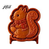 One Press Hand Pie Maker Mini Mold for Autume Thanksgiving , DIY Dough Presser Pocket Baking Mold, Holiday Cookie with Fox, Turkey, Owl, Pumpkin, beige