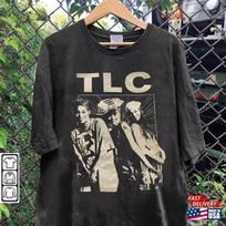 TLC Vintage Narių 90-ųjų R&B Hip Hop Muzikos Grafinis Gerbėjo Marškinėliai L black
