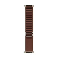 49mm Burgundy Alpine Loop - Small - Natural Titanium Finish