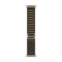 49mm Dark Olive Alpine Loop - Small - Natural Titanium Finish