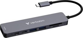 Verbatim USB-C Essentials Multiport Hub 7 ports: HDMI, USB-C, USB-C 3.2 Gen 1, 2 x USB-A 3.2 Gen 1, SD & microSD
