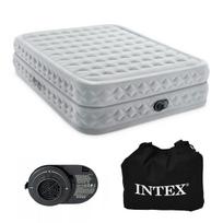 Didelis dvigulis pripučiamas čiužinys 203x152x51 cm su integruota elektrine pompa INTEX 64490