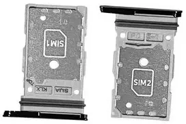 SIM kortelės laikiklis Samsung S901/S906 S22/S22 Plus Dual Phantom Juodas originalus (service pack)