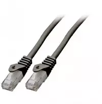 Mercodan Patch kabelis CAT6 UTP, juodas, 0,25 m, be halogenų, 2x4xAWG24
