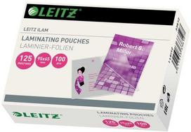 Leitz ILAM Glossy 95 x 65mm Laminating Pouches, 125 microns, Pack of 100, Glossy, Transparent, EVA (Ethylene Vinyl Acetate), Polyethylene terephthalate (PET), 65x95mm, 1.25 mm, 74 mm (33812)