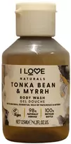 I Love Naturals Collection Vegan Tonka Bean & Myrrh drėkinanti dušo želė visų tipų odai, 125 ml