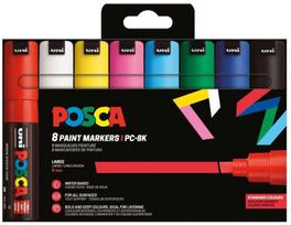 POSCA PC-8K 8 vnt. pagrindinių spalvų