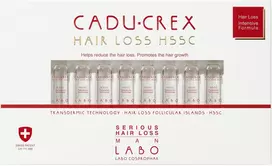 Labo Cadu-Crex Severe Stage Anti-Hair Loss Ampoules Treatment Serum For Scalp For Men, 40 vnt. 3.5 ml