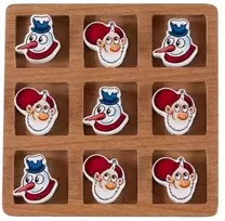 Kontext Det Gamle Apotek Tic Tac Toe, H 11.9 cm, W 11.9 cm, D 1.5 cm, 1/box, Natural, Julius (16001737)
