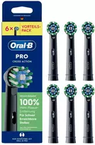 Dantų šepetėlis Oral-B Dantų šepetėlio antgaliai juodi Pro CrossAction 6 vnt. (015424)