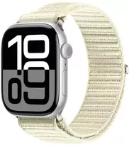 DUXDUCIS Dirželis Dux Ducis Apple Watch 42/44/45/46/49MM YE Nylon Braided Loop Wrist Strap Starlight