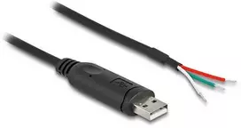 Delock Kabelis adaptera USB 2.0 Typu A do szeregowego RS-485 3 x otwarte antgaliai kabla 0,5 m (64242)