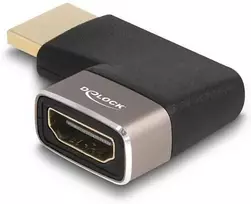 Adapteris AV Delock HDMI adapteris kištukas į lizdą 90 laipsnių kampu dešinysis 8K 60 Hz metalinis (60084)