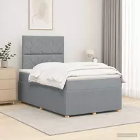 Lova LED lovos čiužinys su LED apšvietimu Šviesiai pilka Audinys
