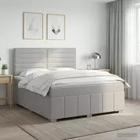 Spyruoklinė lova su čiužiniu Šviesiai pilka 140 x 200 cm
