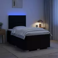 Lova LED lovos čiužinys su LED apšvietimu Juoda 120 x 190 cm Audinys