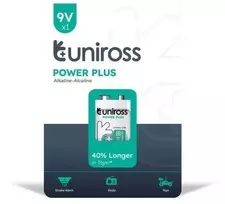 Agfa Uniross Batteries „Uniross Power Plus“ šarminės baterijos 6LR61 9V 600mAh, 1 vnt.