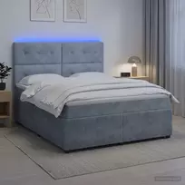 Lova LED lovos čiužinys su LED apšvietimu Tamsiai pilka 140 x 190 cm