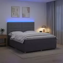 Lova LED lovos čiužinys su LED apšvietimu Tamsiai pilka 140 x 190 cm