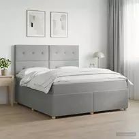 Lova LED lovos čiužinys su LED apšvietimu Šviesiai pilka Audinys