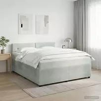 Spyruoklinė lova su čiužiniu Šviesiai pilka 180 x 200 cm