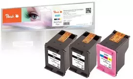 Tusz Peach Kasetė HP Nr.301 MultiPack Plus no ink level chip remanufactured (PI300-563)