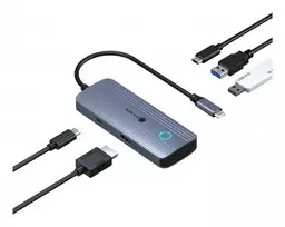 ICY BOX Spade Dock 4081 5w1 | 1x HDMI 4K@60Hz |2x USB-A |1x USB-C| 1x USB-C PD 100W