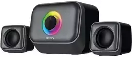 Kompiuterio kolonėlės „Sven“ kompiuterio garsiakalbių RGB „Bluetooth“ garsiakalbių komplektas, 13 W, juodas (MS-G32)