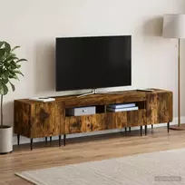 TV staliukas 5 dalių LED televizoriaus stovas Dūminio ąžuolo