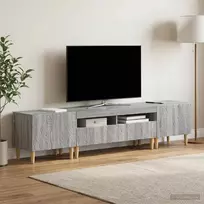 TV staliukas 3 dalių LED televizoriaus spintelė DELFT Pilka Sonoma