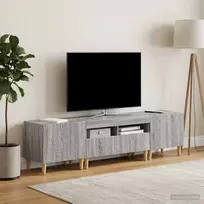TV staliukas 3 dalių LED televizoriaus spintelė DELFT Pilka Sonoma