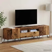 TV staliukas LED televizoriaus spintelė BREDA 3 vnt. Sendintos medienos
