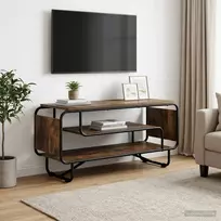 TV staliukas Televizoriaus stovas 98 x 36 x 45 cm Dūminio ąžuolo