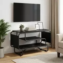 TV staliukas Televizoriaus stovas 80 x 36 x 45 cm Juodojo ąžuolo