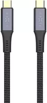 Fixed Fiksuotas trumpas kabelis su pynimu Media Cable su USB-C/USB-C jungtimis, PD 3.1, 0,35 m, USB4 Gen3 40Gbps, 8K60Hz, 240 W, juodas (FIXDBP2-CC035-BK)