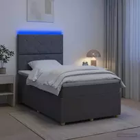 Lova LED lovos čiužinys su LED apšvietimu Tamsiai pilka 120 x 200 cm