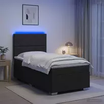 Lova LED lovos čiužinys su LED apšvietimu Juoda 90 x 200 cm Audinys