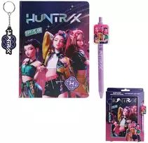 Kids Euroswan – licencijuoti aksesuarai Užrašų knygelė su suvenyrais Huntrix K-POP Demon Hunters