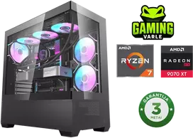 Žaidimų kompiuteris Varlė Gaming Back To School Ryzen 7 7800X3D + RX 9070XT 16GB | 32GB DDR5 | 1TB M.2 SSD